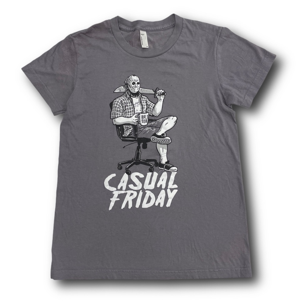 Friday The 13th Casual Friday Jason Vorhees funny Horror slasher graphic tee - M